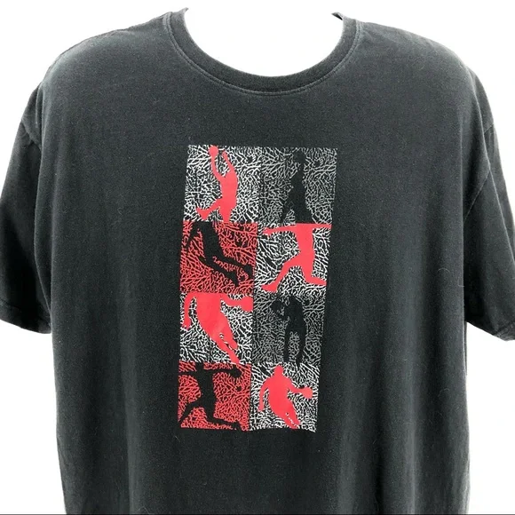 Jordan Black Short Sleeve Tee, Size XXL - Picture 2 of 7